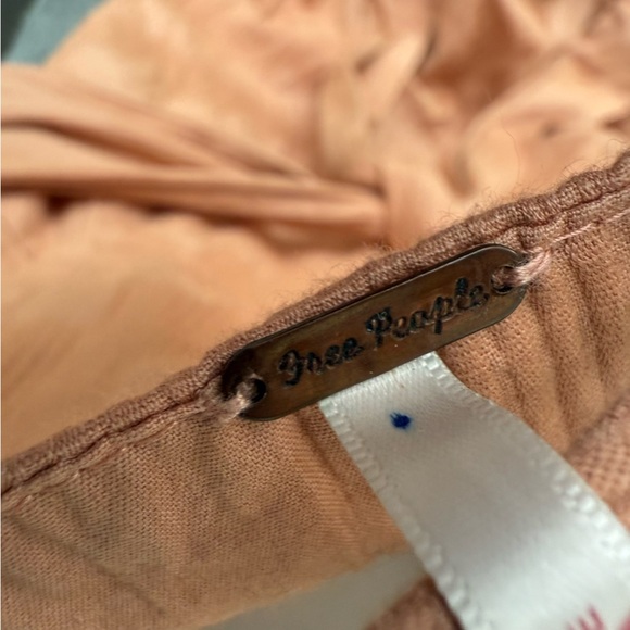 Free People Terracotta/ Smoky Maxi Dress with Exposed Midriff, Waist Bow - Picture 12 of 14